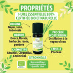 Huile essentielle Citronnelle Certifiée Bio