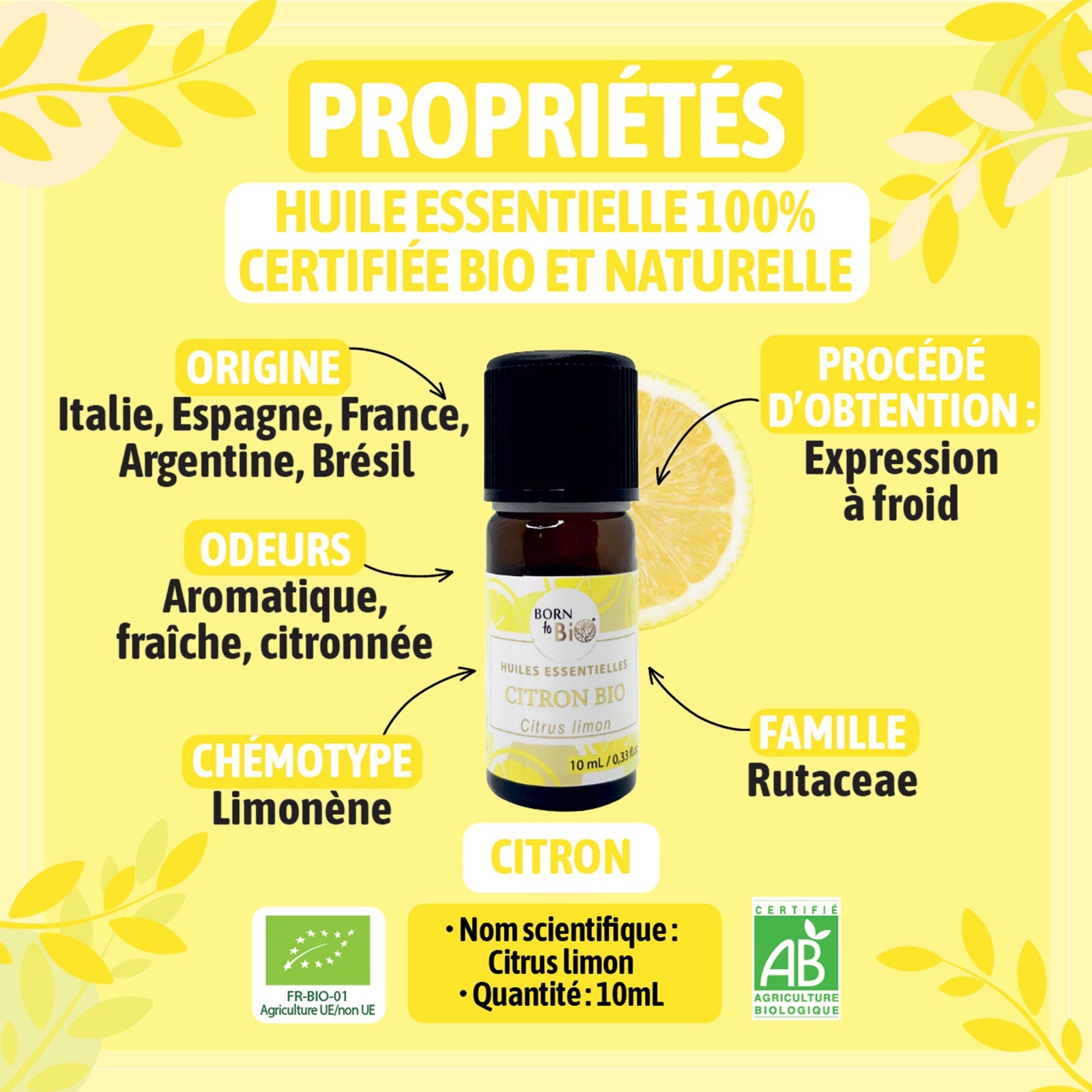 Organic Lemon essential oil